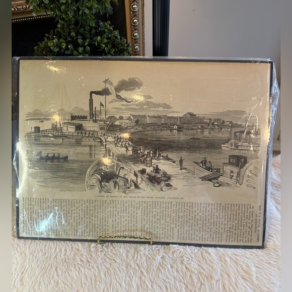 Other - 🎀 THE US NAVAL ACADEMY AT ANNAPOLIS”THE LANDING OF TROOPS AT THE WARF” NEW